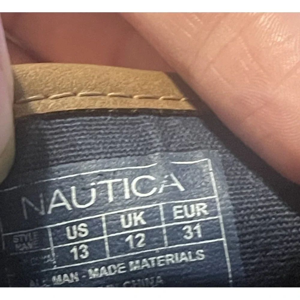 Nautica Boys Dress Beige Tan‎ Shoes Size 13